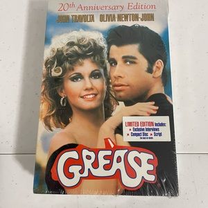 Grease 20th Anniversary Edition VHS and CD Interviews Movie Still Sealed